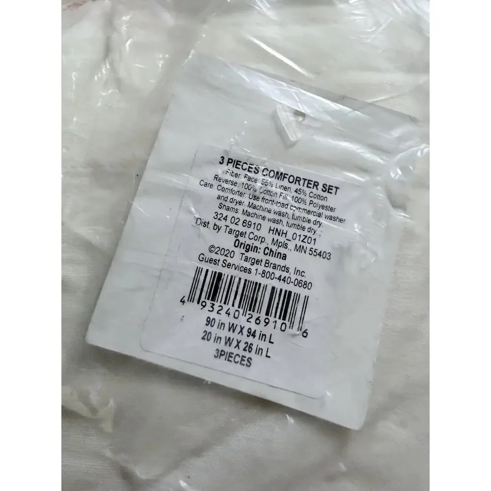 Hearth and Hand With Magnolia Queen Comforter Set Off White & Pale Pink